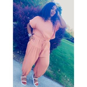 mauve color jumpsuit